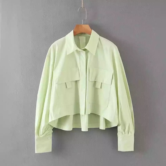 Zara Tops - Zara Lime Shirt XS NWT